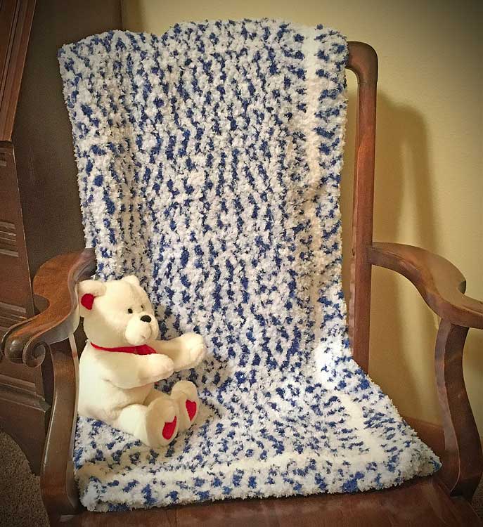 Super Soft Handmade Throw (Blue Jean Swirl)