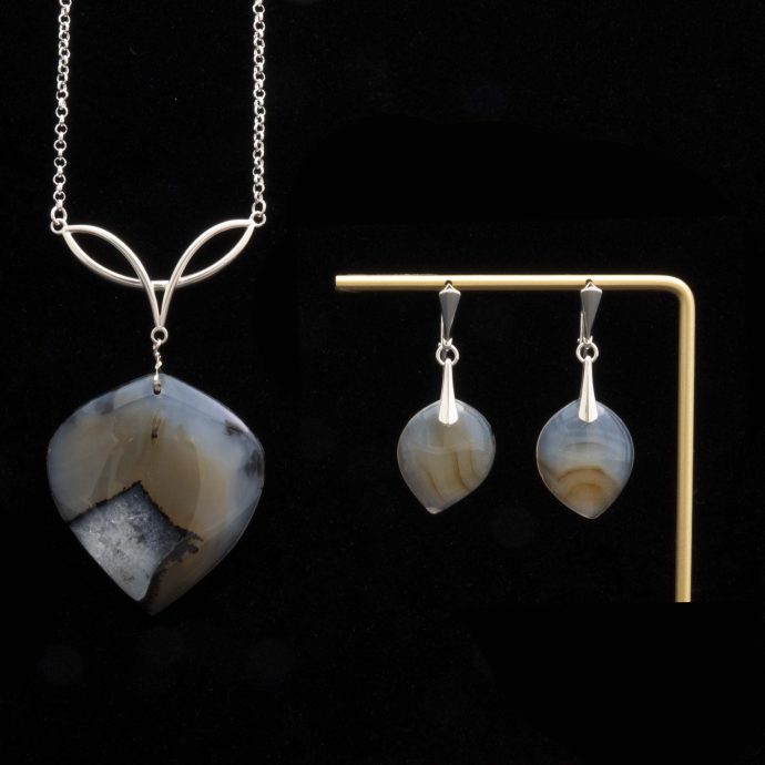 Montana Moss Agate Festoon & Earring Set