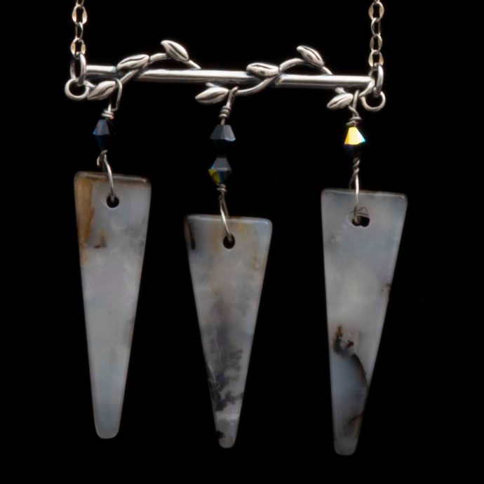 Montana Moss Agate Festoon Necklace