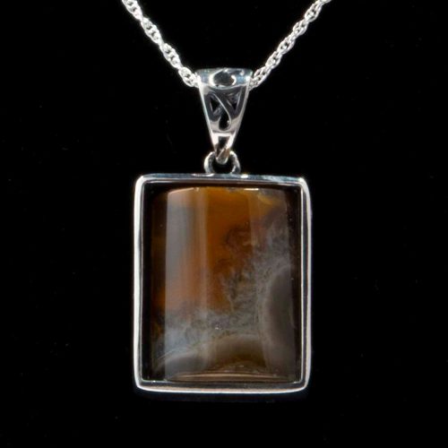 Montana Moss Agate Rectangle Necklace