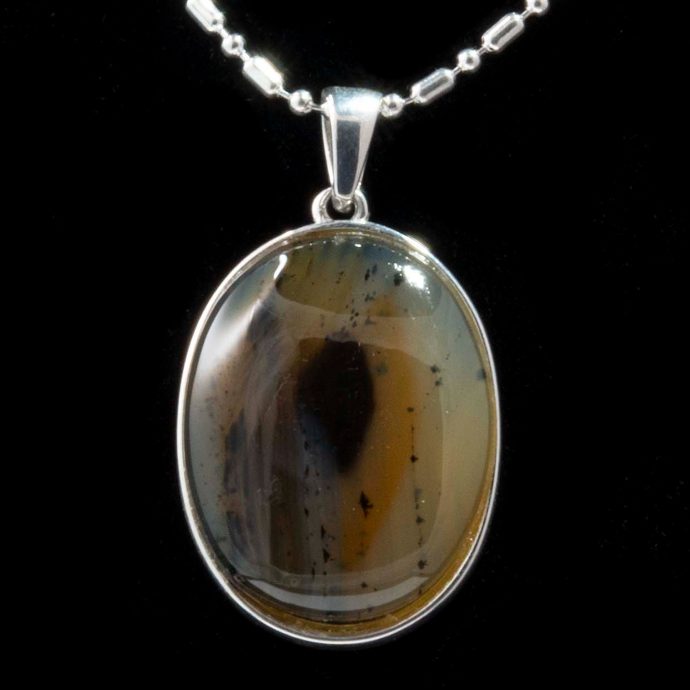 Montana Moss Agate Oval Necklace