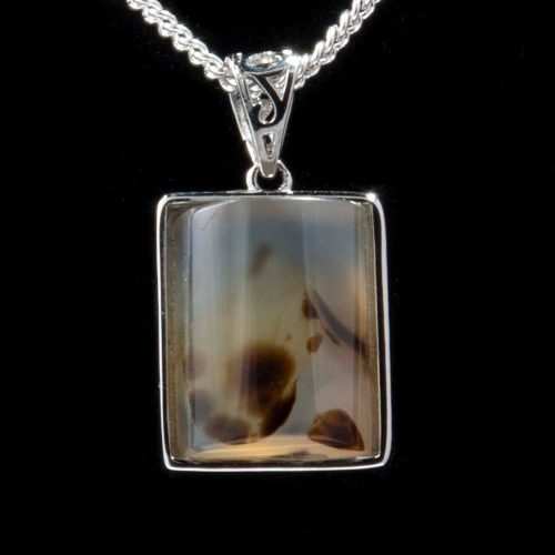 Montana Moss Agate Rectangle Necklace
