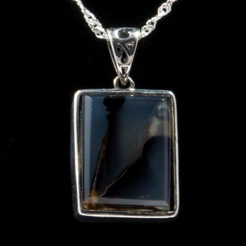 Montana Moss Agate Rectangle Necklace