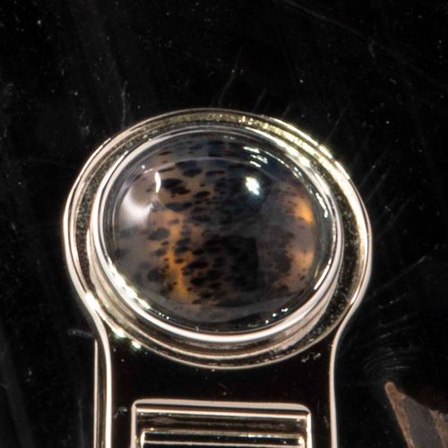 Montana Moss Agate Hinged Money Clip