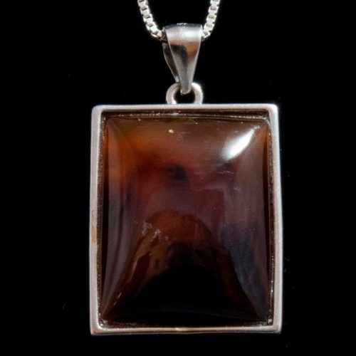 Montana Moss Agate Rectangle Pendant