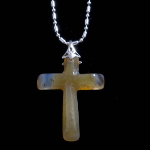 Montana Moss Agate Cross