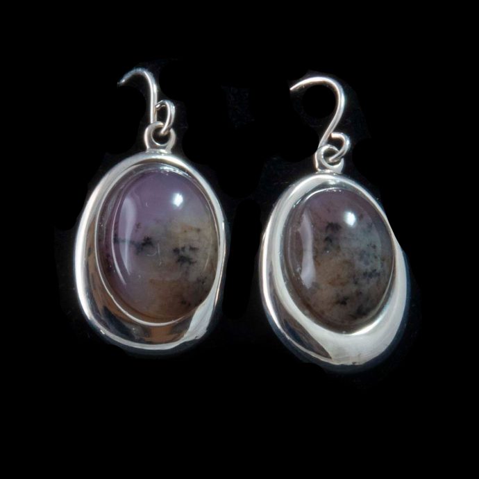 Amethyst Sage Agate Earrings