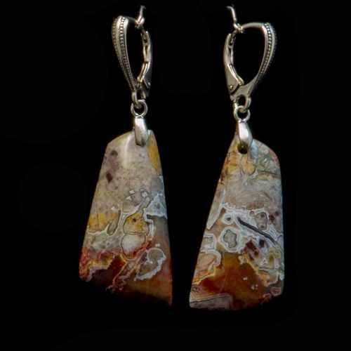 Mexican Crazy Lace Agate Earrings