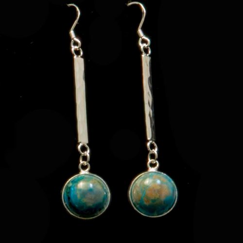 Turquoise-Chrysocolla Earrings