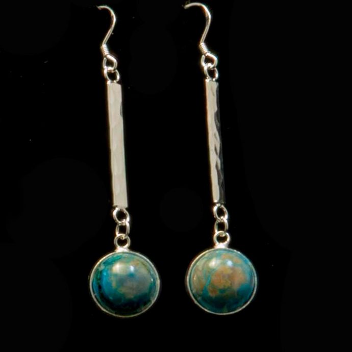 Turquoise-Chrysocolla Earrings