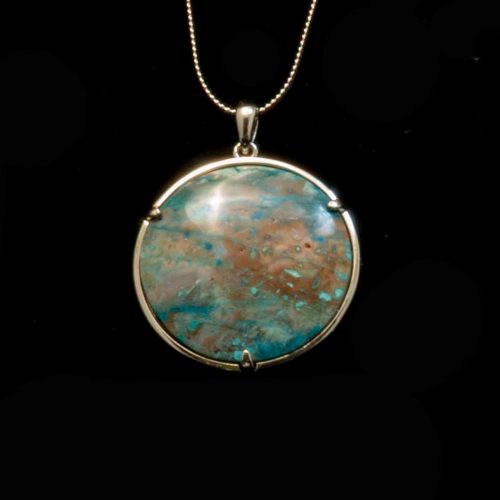 Turquoise-Chrysocolla Pendant