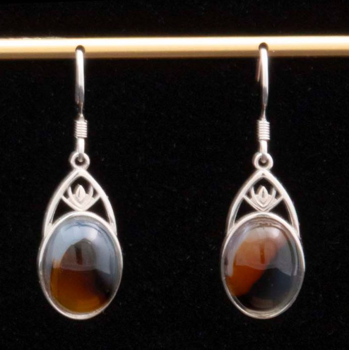 Montana Moss Double Agate Earrings