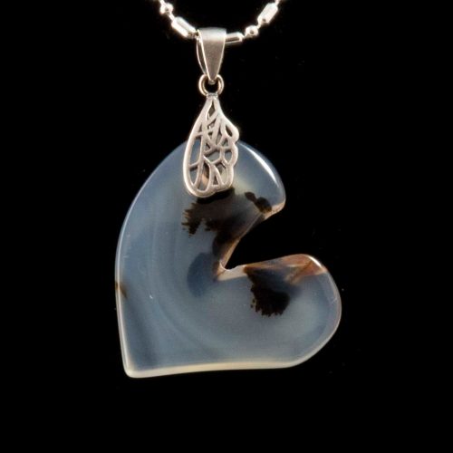 Montana Moss Agate Tipsy Heart
