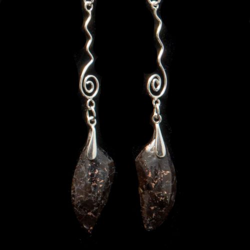 Montana Copper Fire Brick Earrings