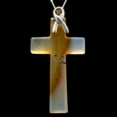 Montana Moss Agate Cross Necklace