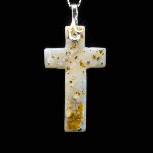 Montana Moss Agate Cross Necklace