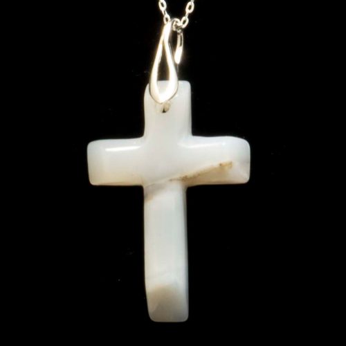 Montana Moss Agate Cross Necklace