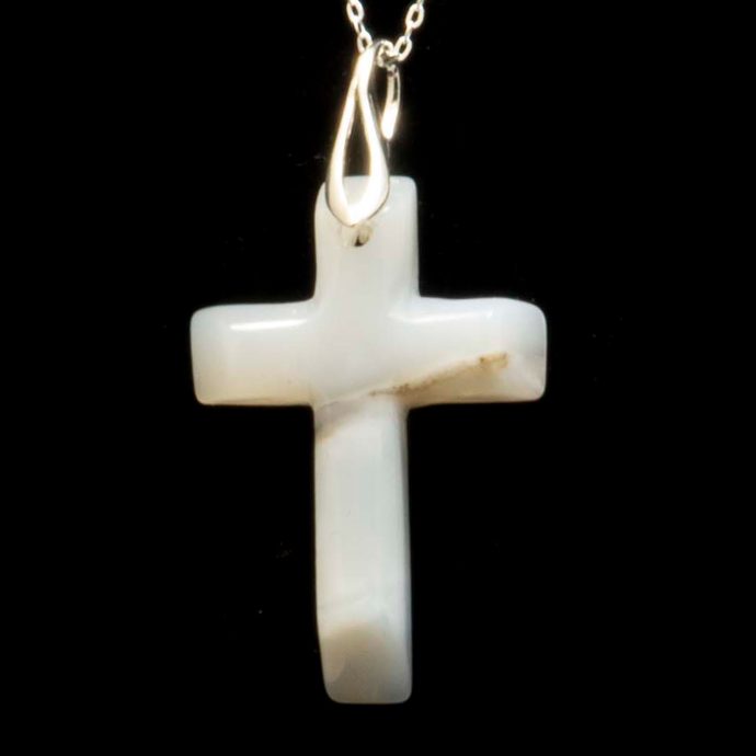 Montana Moss Agate Cross Necklace