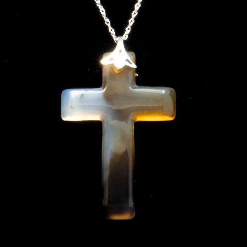 Montana Moss Agate Cross Necklace