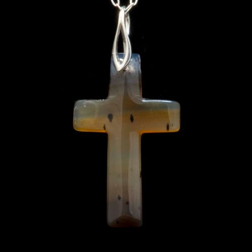 Montana Moss Agate Cross Necklace
