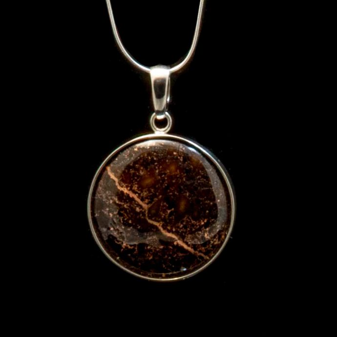 Copper Fire Brick Necklace