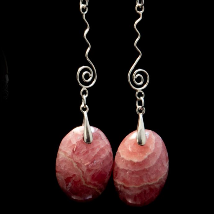 Rhodochrosite Earrings
