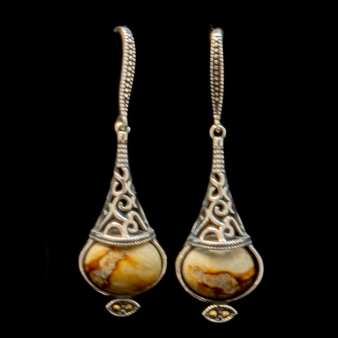 Picture Jasper Earrings