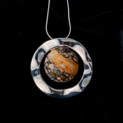 Leopardskin Jasper Wavy Pendant