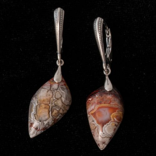 Mexican Crazy Lace Agate Earrings